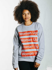 WOMAN UP SWEATER-GREY